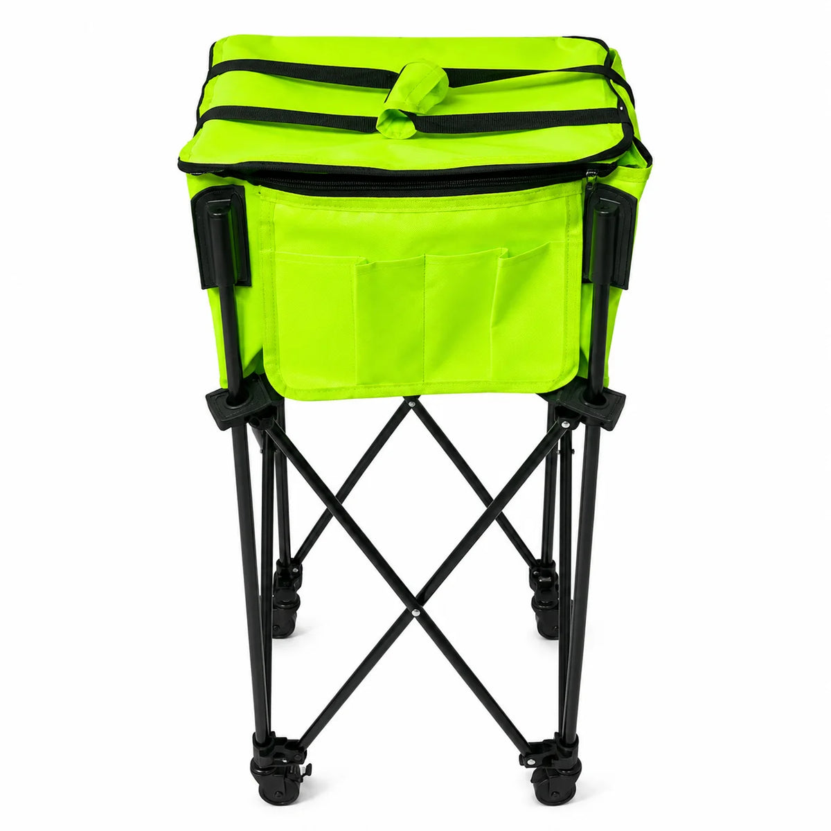 Foldable Tennis Ball Cart Caster Wheels Tennis Ball Cart Mesh Pocket for Training Workouts Portable Tennis Ball Cart