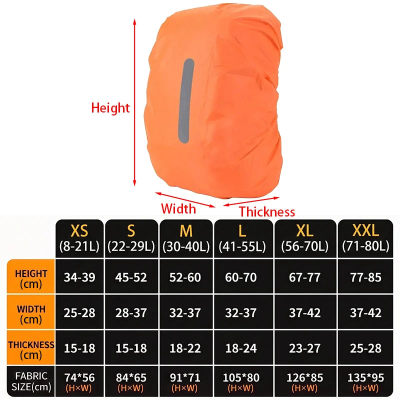 Waterproof Backpack Cover Ravel Safety Outdoor Backpack Cover Waterproof Rain Cap Cover