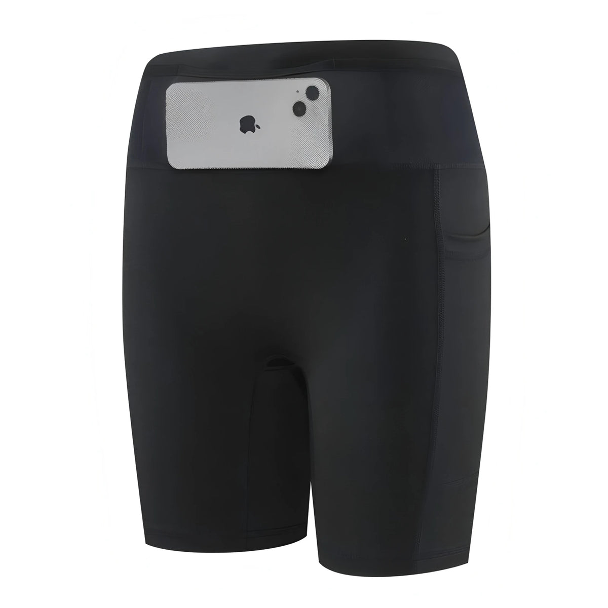 Mens Marathon Running Shorts with Waist Pack Compression Guys Tights Yoga Fitness Outdoor Sport Short Pants Legging Quick Drying