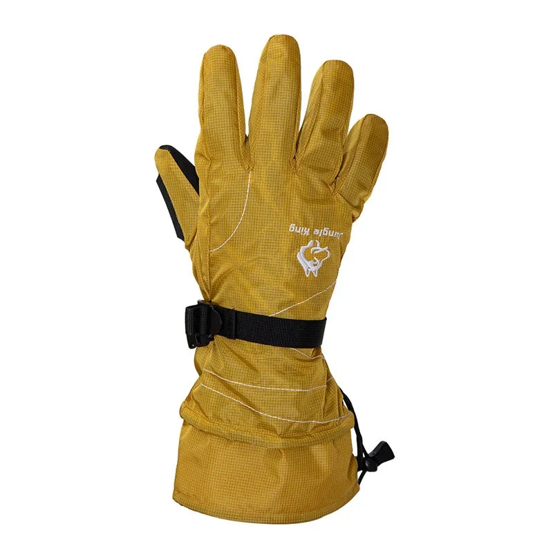 JUNGLE KING Outdoor Double-layer Thick Waterproof Gloves for Hiking Skiing Cycling Anti Slip Warm and Plush Thick Winter Gloves