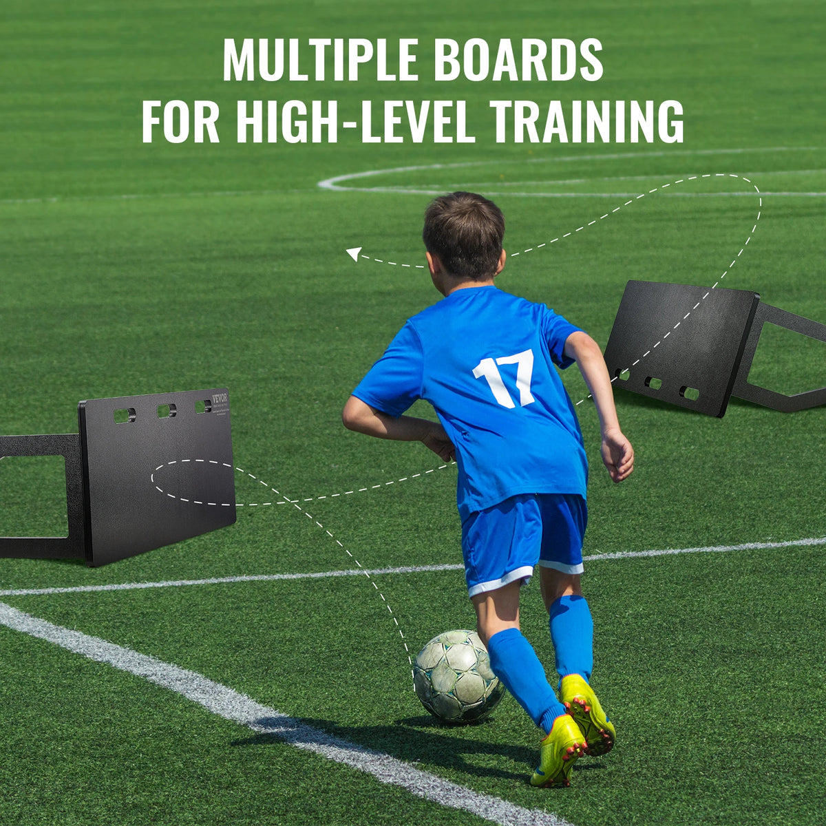 SucceBuy 40"X16" Soccer Rebounder Board with 2 Angles Rebound Foldable HDPE Kickback Rebound Board for Passing&Shooting Practice