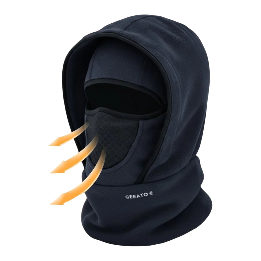 Waterproof Polar Fleece Balaclava Hat Thermal Cycling Skiing Hooded Neck Warmer for Cold Weather Face Neck Warmer Beanie Cap