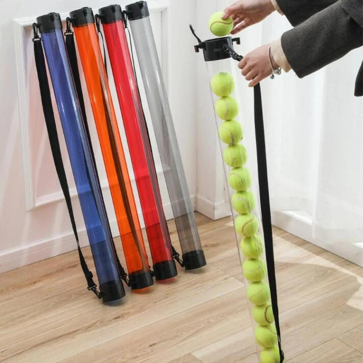 Pickleball Pickup Tube Large Capacity Retriever Tube Basket Lightweight for Men Women Beginners Tennis Ball Picker Upper