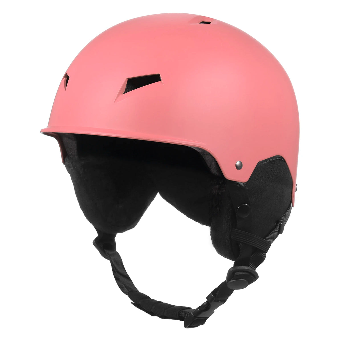 Women Men Winter Snow Helmet with Detachable Earmuff Snowboard Helmet with Goggle Fixed Strap Safety Skiing Helmet Skiing Sports