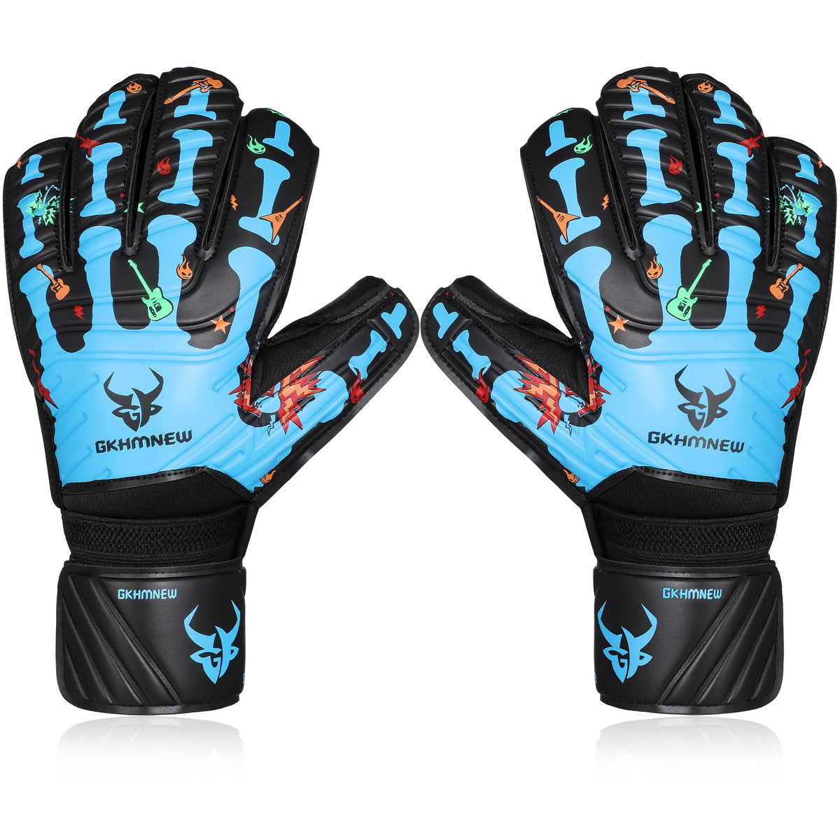 Goalkeeper Gloves with Fingersave, Breathable Soccer Goalie Gloves, 4mm Latex, for Kids, Youth and Adult