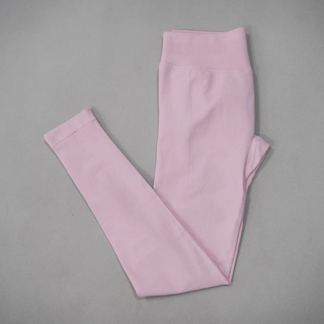 DF-LOGO New Women Seamless High Waist Yoga Leggings Butt Lifting Compression Tummy Control Gym Running Workout Slim Sports Pants