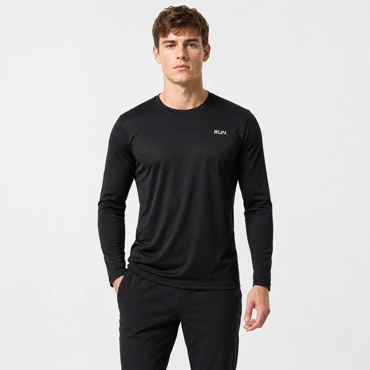 Men's Long Sleeve Quick Dry Sports T-Shirt UPF 50+ UV Protection Breathable Running Fishing Outdoor Workout Tee
