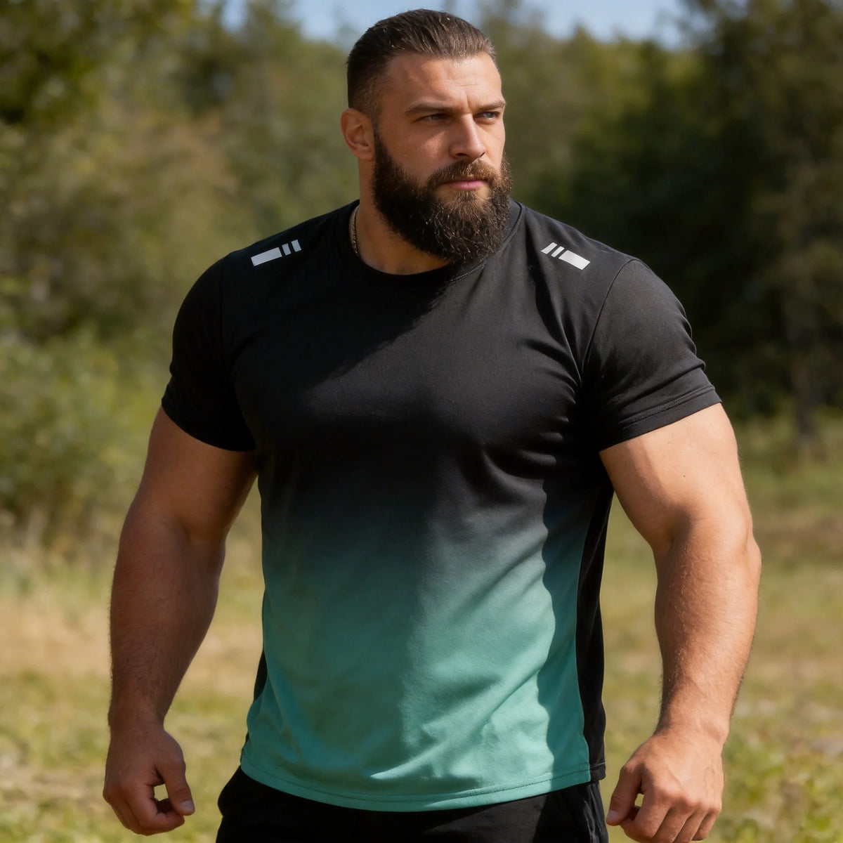 1pcs Men's Quick Drying T-shirts Males Breathable Running Hiking Fishing Tees Soft Elasticity Outdoor Sports Short Shirts Summer