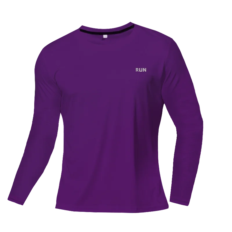 Men's Long Sleeve Quick Dry Sports T-Shirt UPF 50+ UV Protection Breathable Running Fishing Outdoor Workout Tee