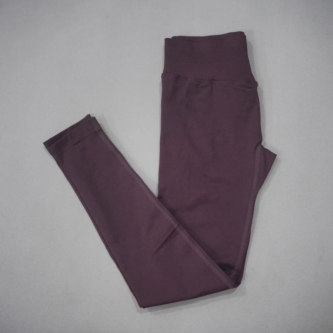 DF-LOGO New Women Seamless High Waist Yoga Leggings Butt Lifting Compression Tummy Control Gym Running Workout Slim Sports Pants