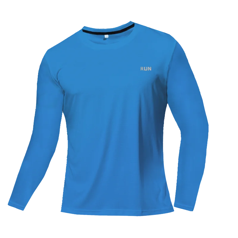 Men's Long Sleeve Quick Dry Sports T-Shirt UPF 50+ UV Protection Breathable Running Fishing Outdoor Workout Tee