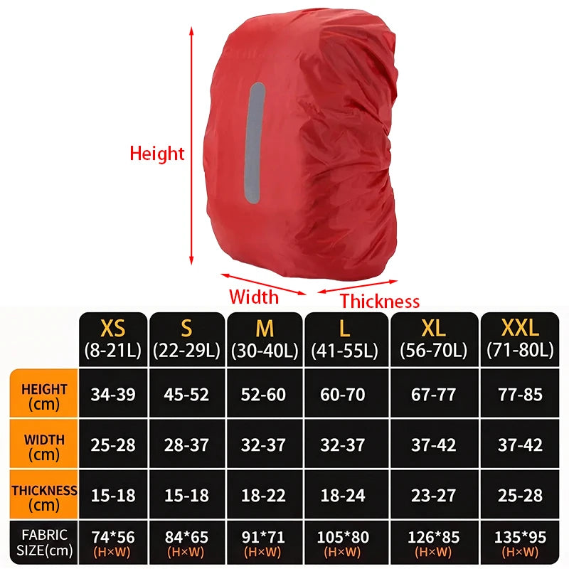 Waterproof Backpack Cover Ravel Safety Outdoor Backpack Cover Waterproof Rain Cap Cover