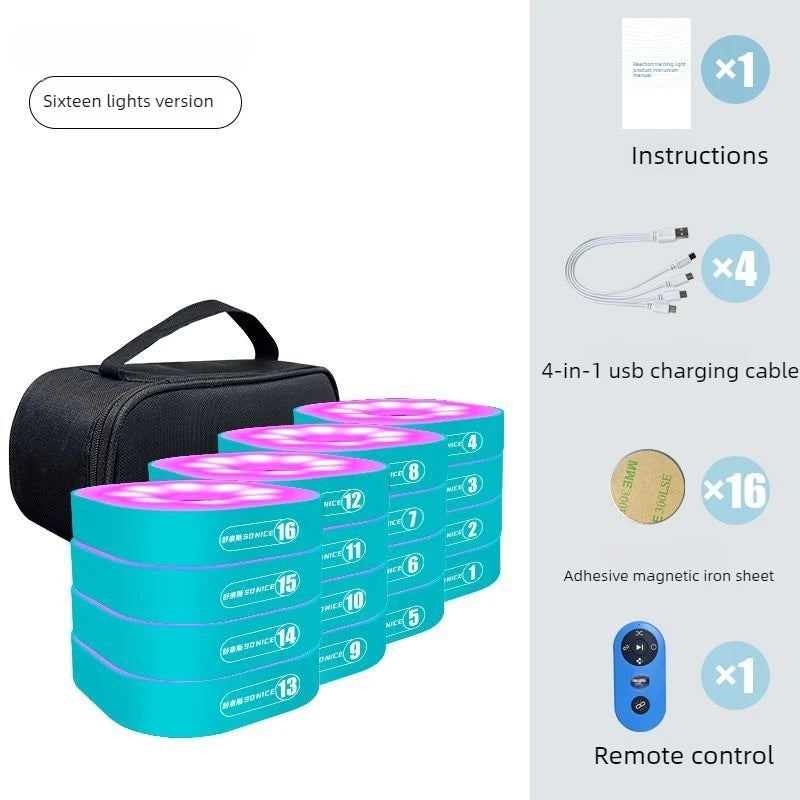 Multifunctional Football Reaction Training Light Multicolor Agile Training Lamp Small Reaction Lights Portable Sports Equipment