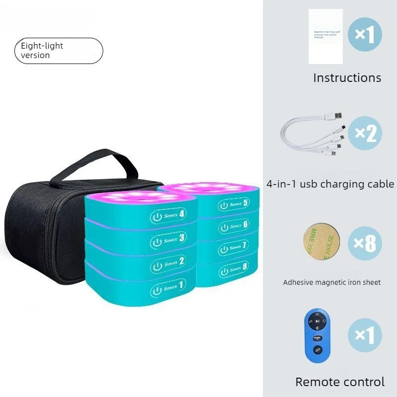 Multifunctional Football Reaction Training Light Multicolor Agile Training Lamp Small Reaction Lights Portable Sports Equipment