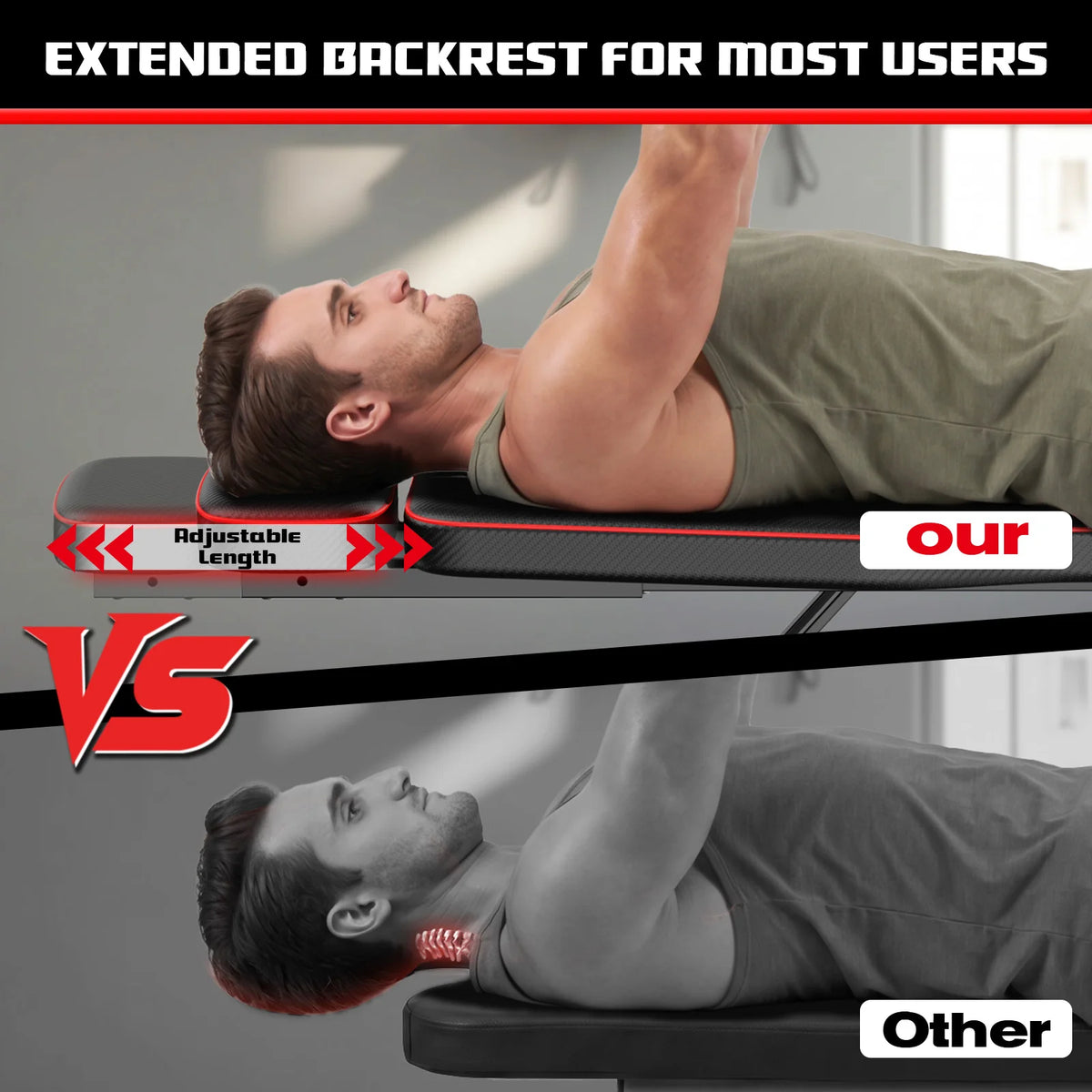 Multifunctional Foldable Fitness Bench, Adjustable Weight Training Bench for Home Gym with 7 Backrest Positions, Ideal for Muscle Shaping & Strength Building