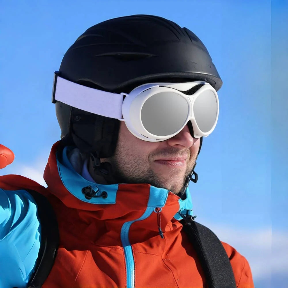 New adult double-layer anti-fog colorful round frame ski goggles outdoor sports snow wind and eye protection mountaineering snow