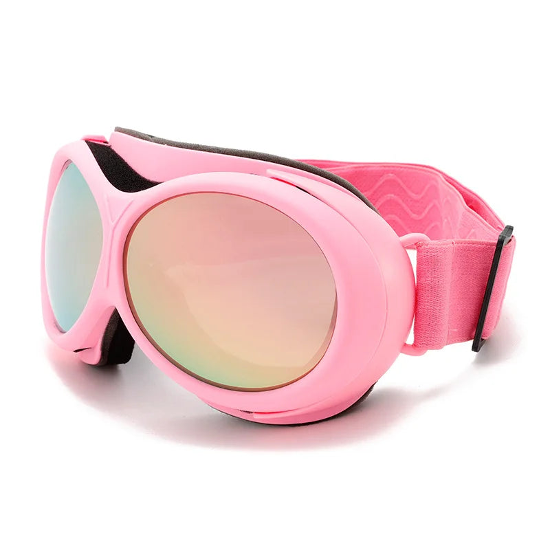 New adult double-layer anti-fog colorful round frame ski goggles outdoor sports snow wind and eye protection mountaineering snow