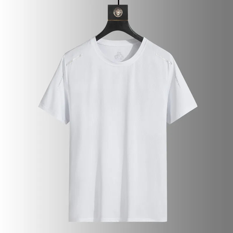 1pcs Men's Quick Drying T-shirts Males Breathable Running Hiking Fishing Tees Soft Elasticity Outdoor Sports Short Shirts Summer