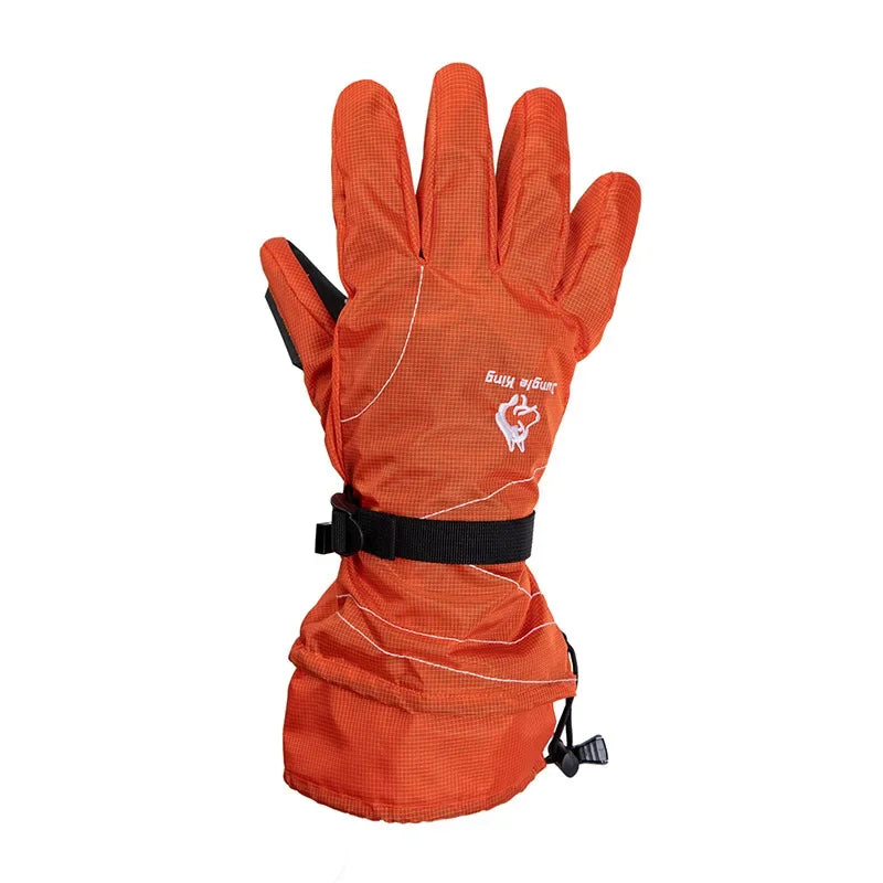 JUNGLE KING Outdoor Double-layer Thick Waterproof Gloves for Hiking Skiing Cycling Anti Slip Warm and Plush Thick Winter Gloves