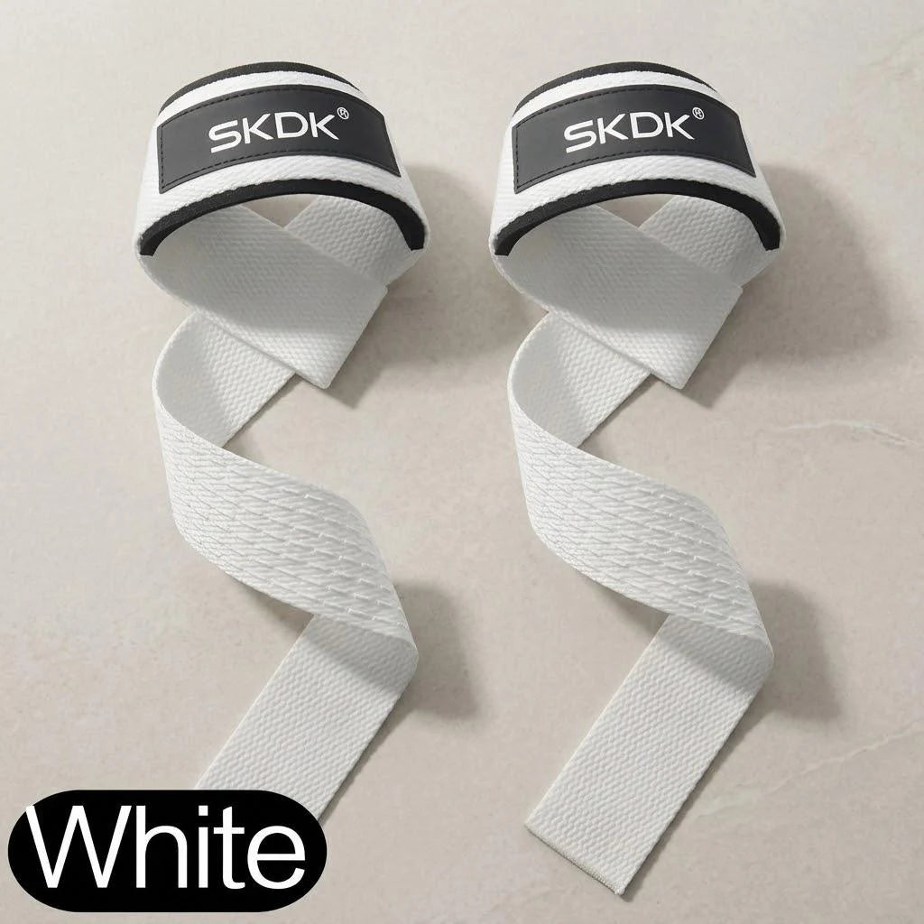 Heavy Duty Cotton Wrist Lifting Straps for Deadlift and Weightlifting Gym Fitness Neoprene Padded Cushioned Anti Slip Pull Grips Band Wrist Wraps Support for Powerlifting Bodybuilding Strength Training Workouts Men Women