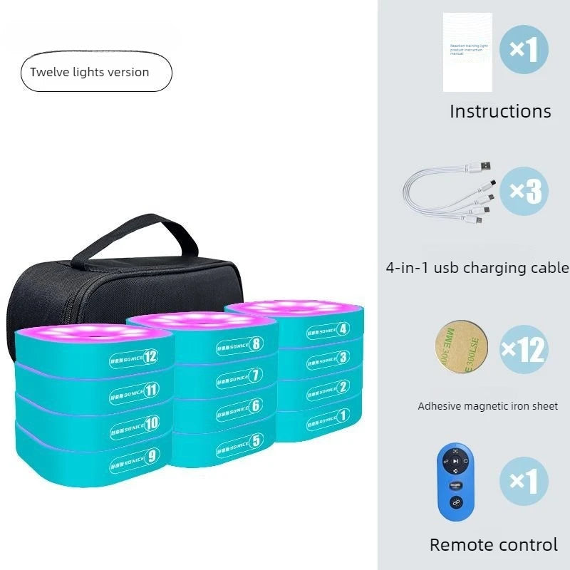 Multifunctional Football Reaction Training Light Multicolor Agile Training Lamp Small Reaction Lights Portable Sports Equipment