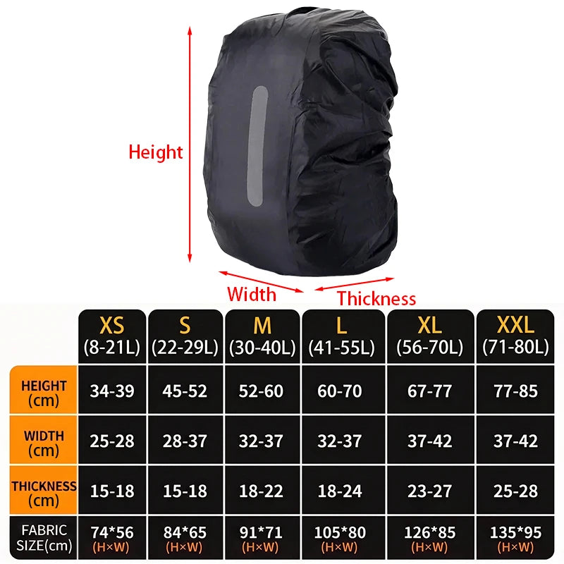 Waterproof Backpack Cover Ravel Safety Outdoor Backpack Cover Waterproof Rain Cap Cover