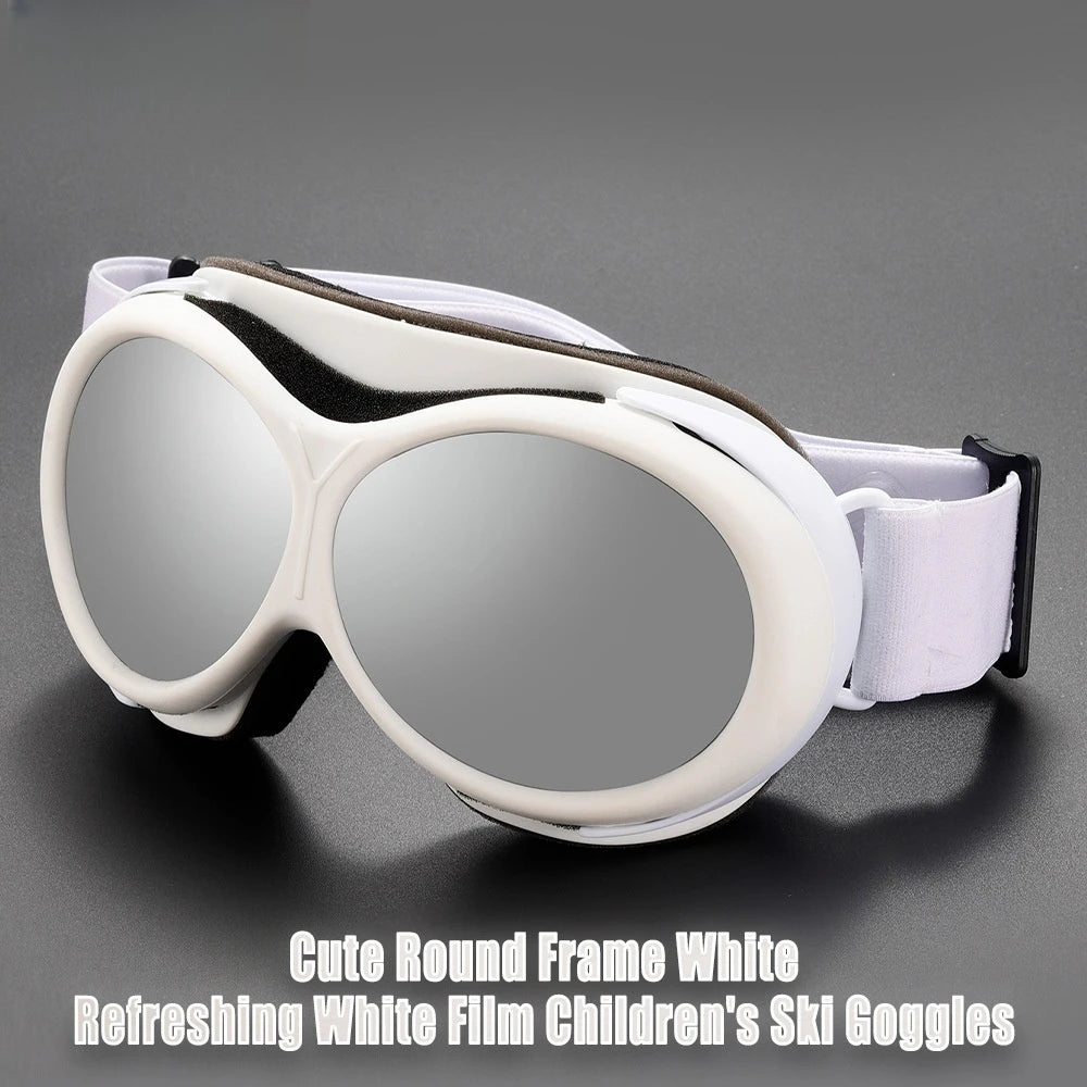 New adult double-layer anti-fog colorful round frame ski goggles outdoor sports snow wind and eye protection mountaineering snow
