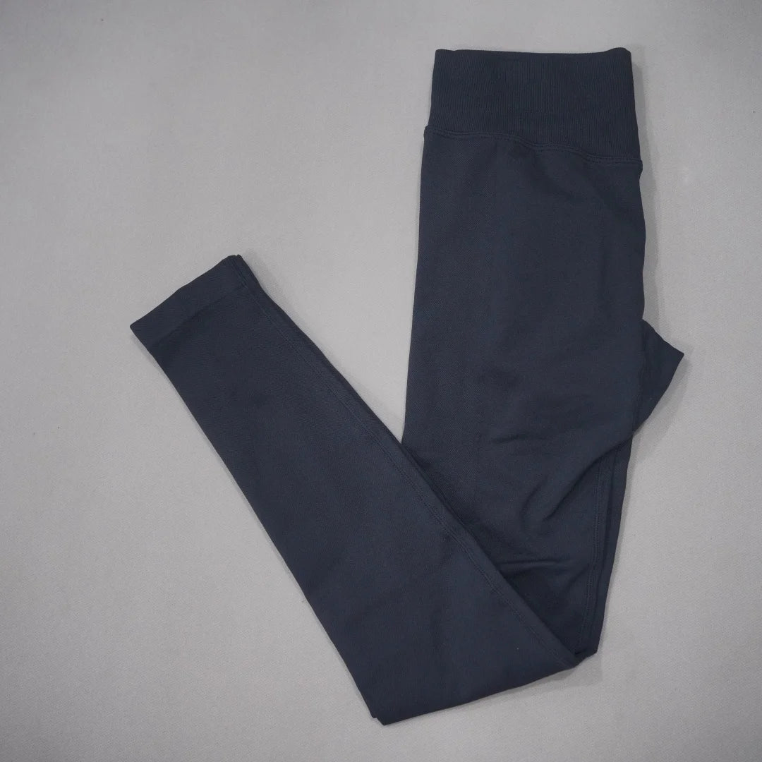 DF-LOGO New Women Seamless High Waist Yoga Leggings Butt Lifting Compression Tummy Control Gym Running Workout Slim Sports Pants