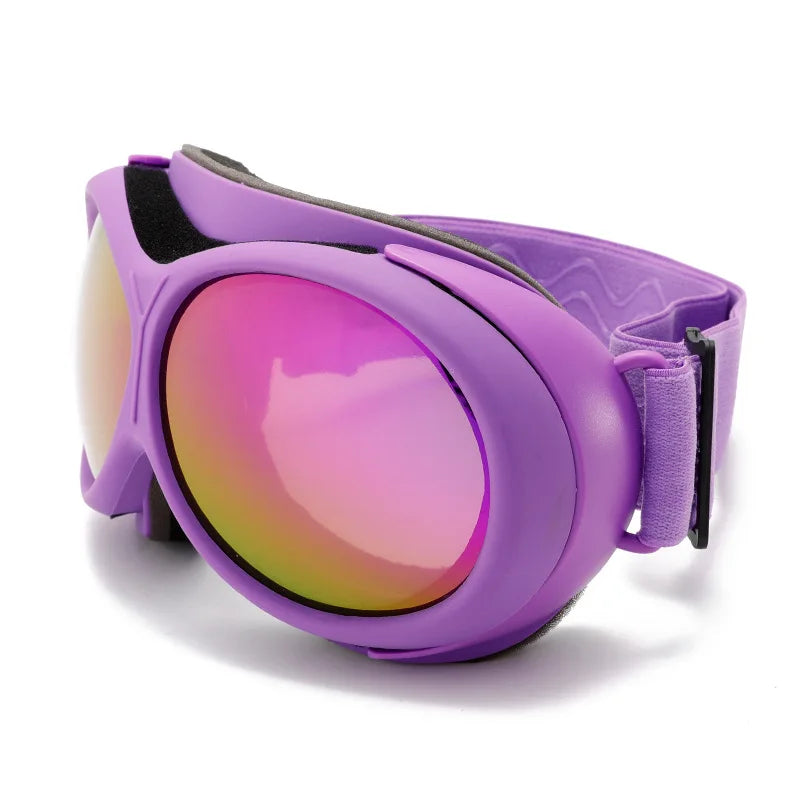 New adult double-layer anti-fog colorful round frame ski goggles outdoor sports snow wind and eye protection mountaineering snow