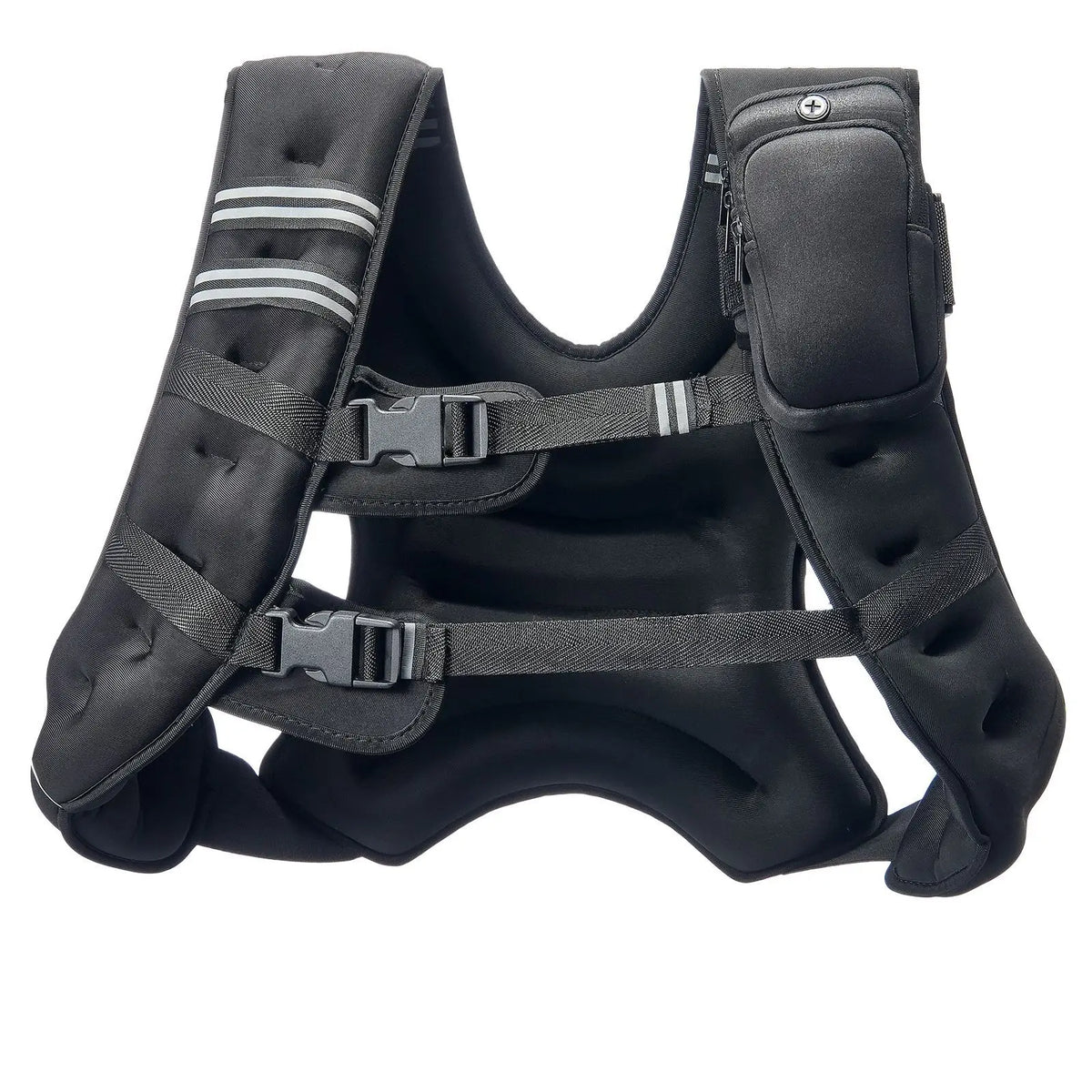 30 lbs Weighted Vest Weight Vest with Reflective Stripe, Adjustable Buckle Body Weight Vest for Men Women, Workout Equipment for Strength Training, Running, Jogging, Fitness, and Weight Loss