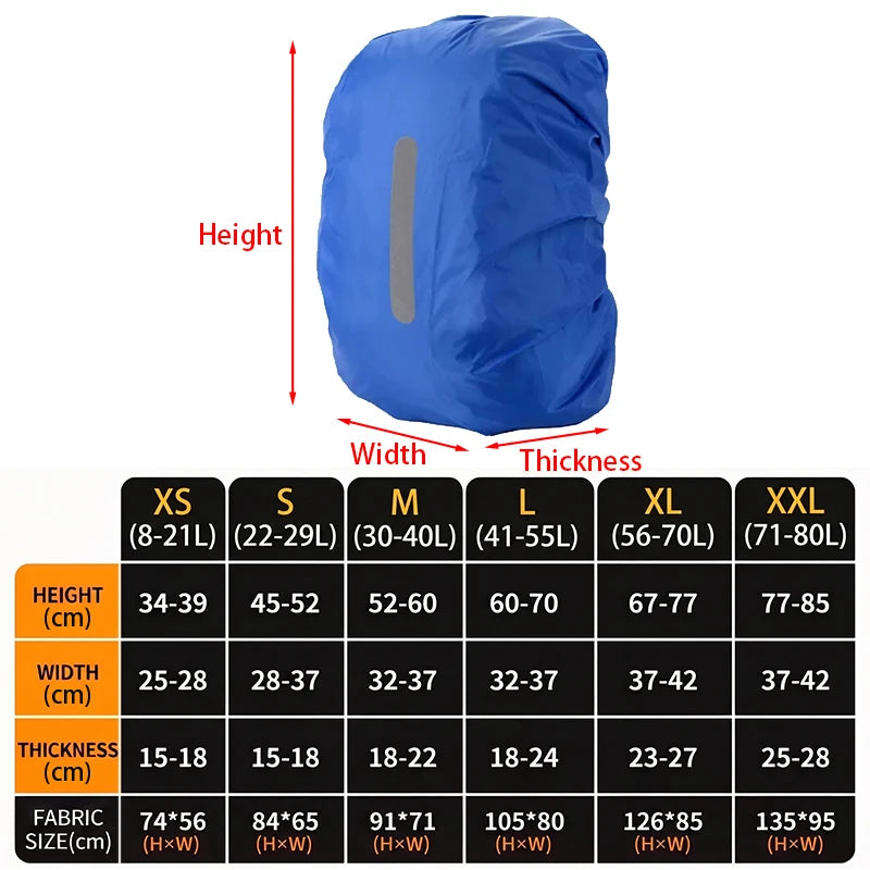 Waterproof Backpack Cover Ravel Safety Outdoor Backpack Cover Waterproof Rain Cap Cover