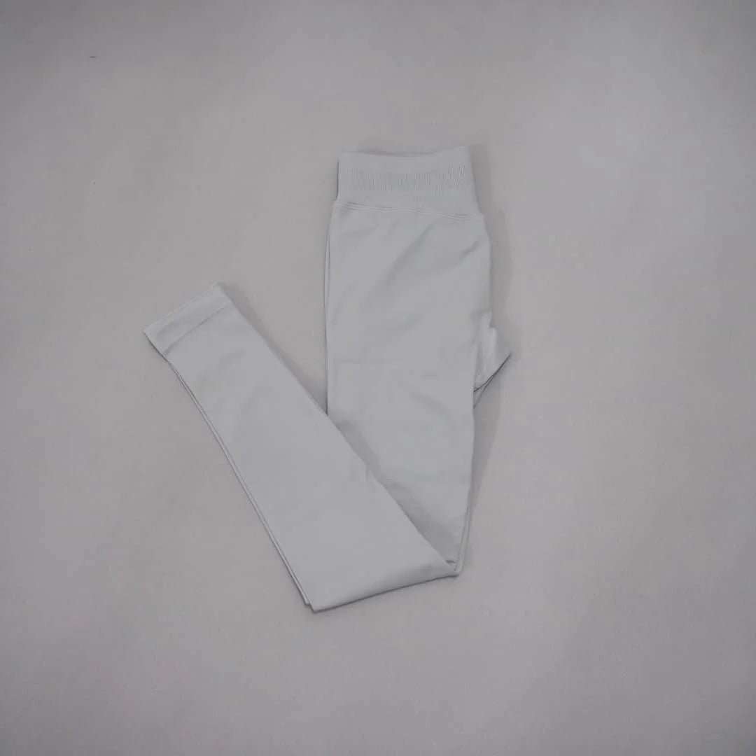 DF-LOGO New Women Seamless High Waist Yoga Leggings Butt Lifting Compression Tummy Control Gym Running Workout Slim Sports Pants