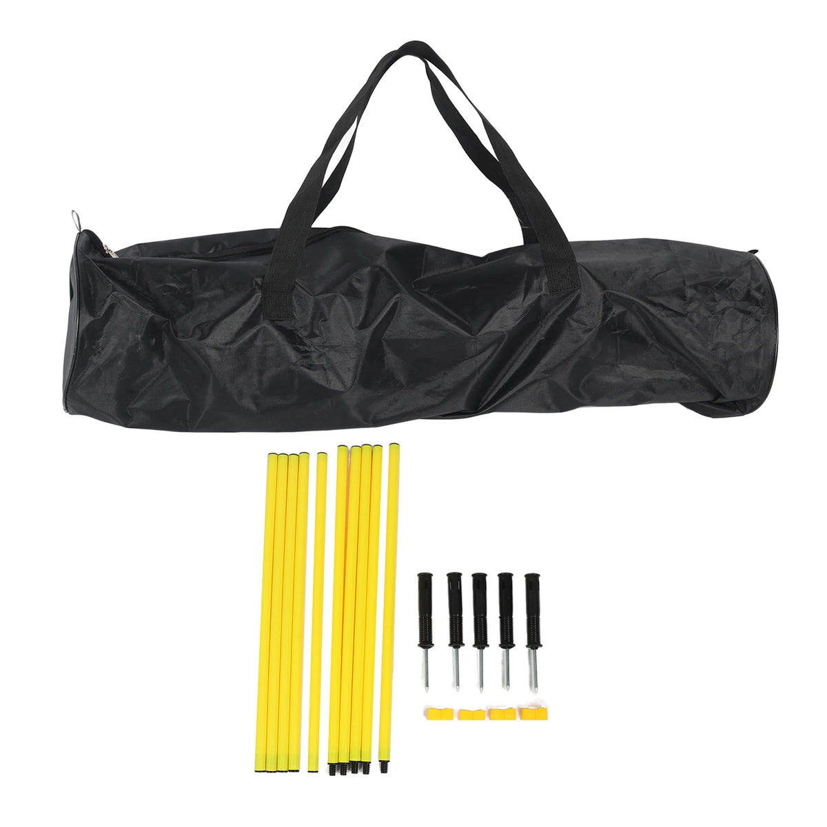 5pcs Soccer Agility Poles 1.5m Adjustable Agility Training Poles Multifunctional Football Training Pole With Base Buckle