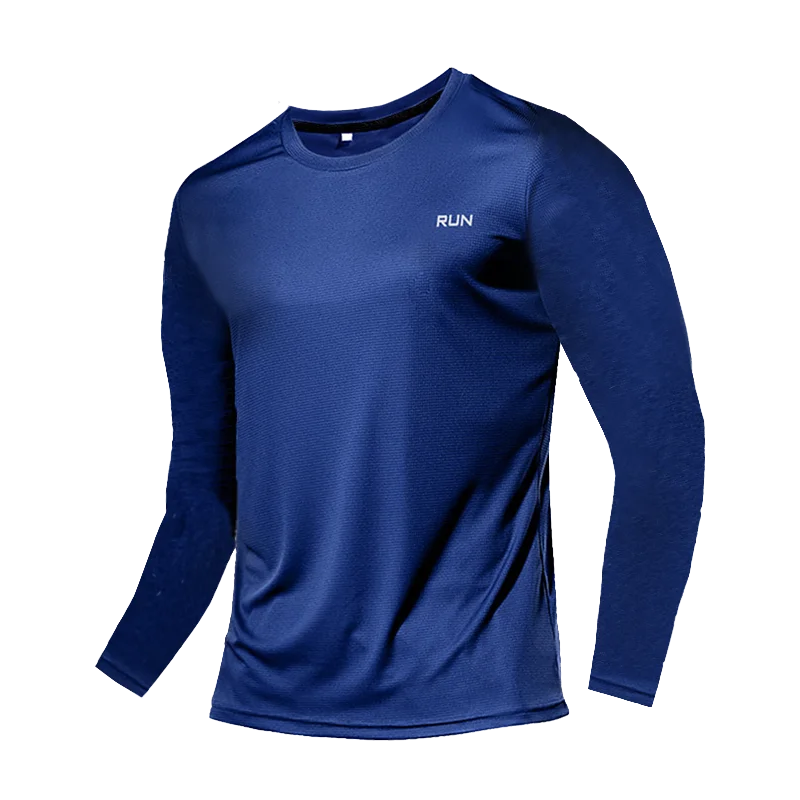 Men's Long Sleeve Quick Dry Sports T-Shirt UPF 50+ UV Protection Breathable Running Fishing Outdoor Workout Tee