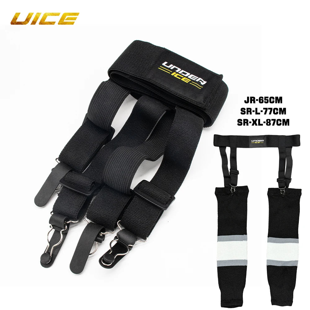Adjustable Hockey Garter Belt JR/SR Highly Elastic Sports Non-Slip Hockey Sock Supporter Ice Hockey Baseball Soccer Accessories