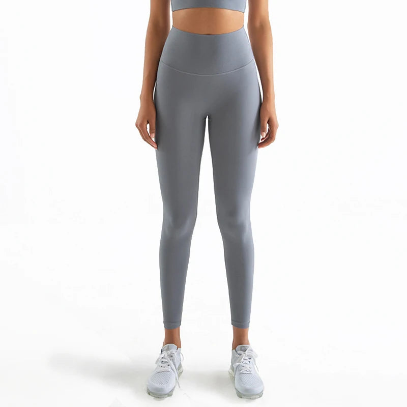 SOISOU Nylon Leggings Women Yoga Pants Tight High Waist Hidden Pocket Sports Fitness Women's Pants Gym Clothing 37 Colors