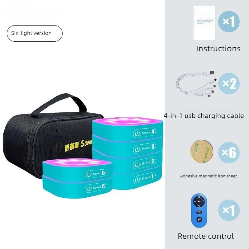 Multifunctional Football Reaction Training Light Multicolor Agile Training Lamp Small Reaction Lights Portable Sports Equipment