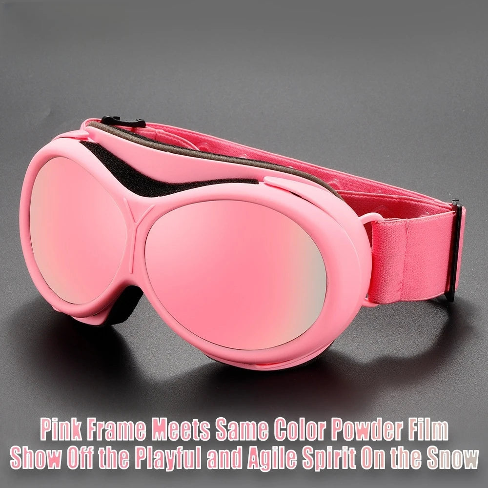 New adult double-layer anti-fog colorful round frame ski goggles outdoor sports snow wind and eye protection mountaineering snow