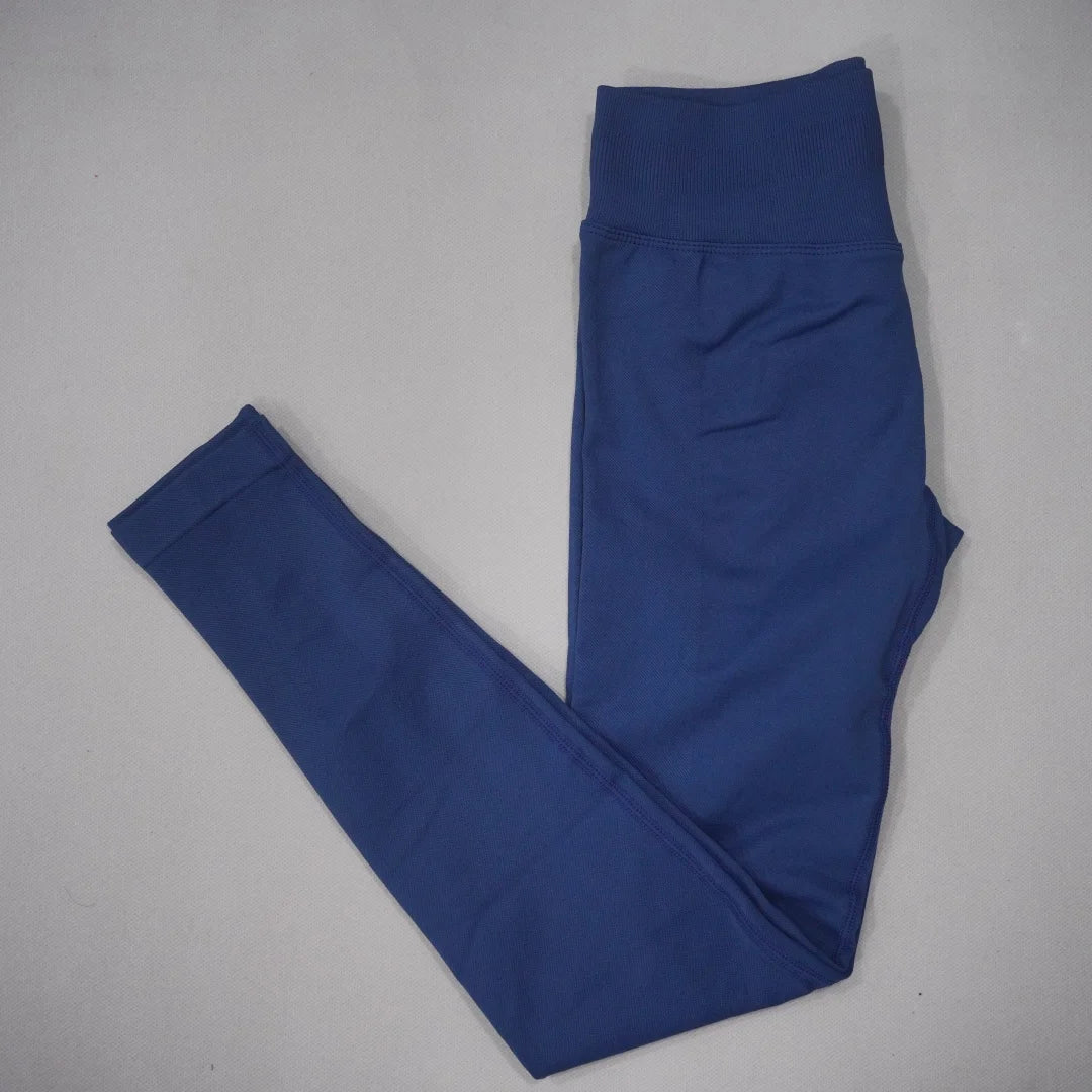 DF-LOGO New Women Seamless High Waist Yoga Leggings Butt Lifting Compression Tummy Control Gym Running Workout Slim Sports Pants