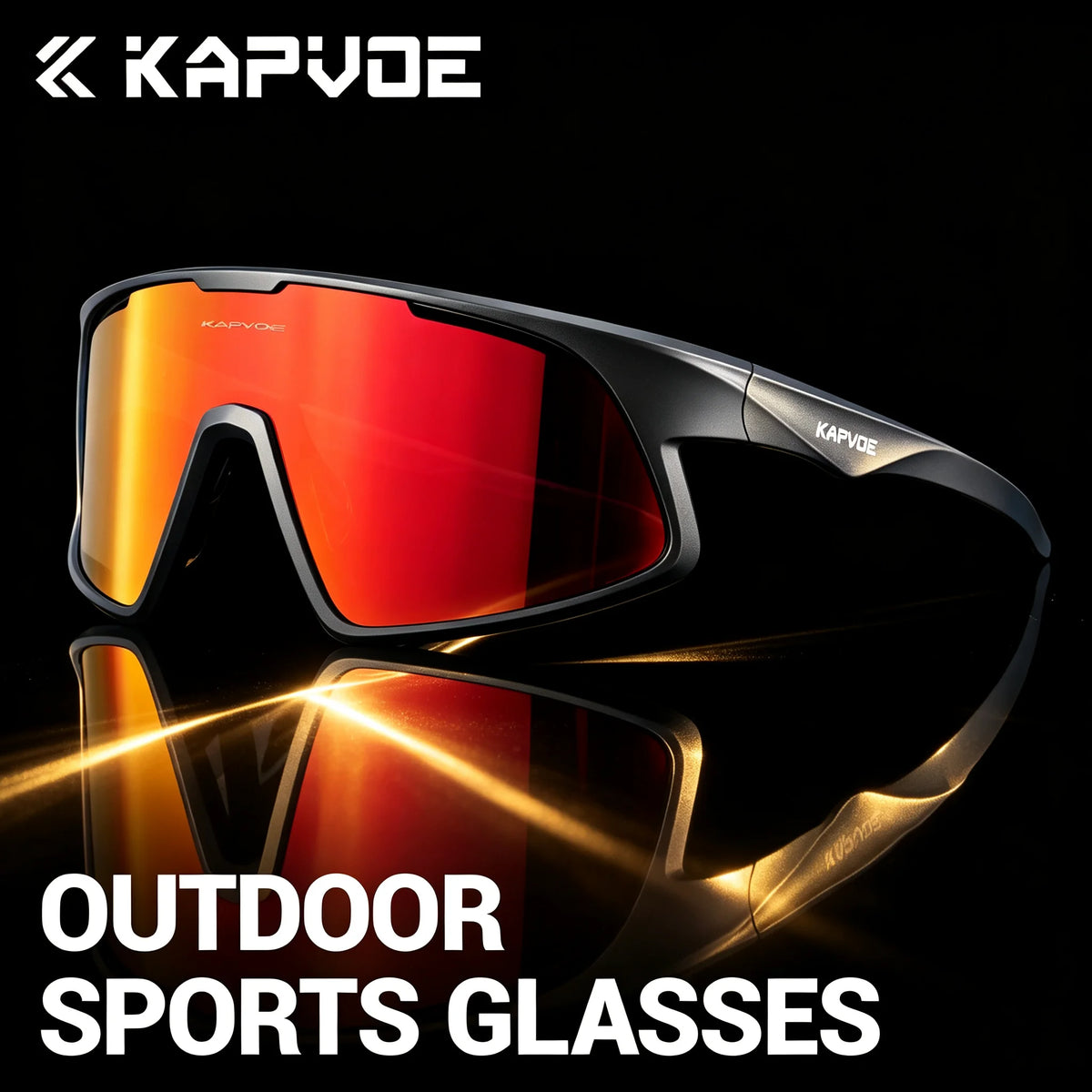 Kapvoe UV400 Outdoor Polarized Sports Glasses on Sale Cycling Sunglasses for Men Women Fishing Hiking Glasses Bike MTB Bicycle Outdoor Eyewear Running