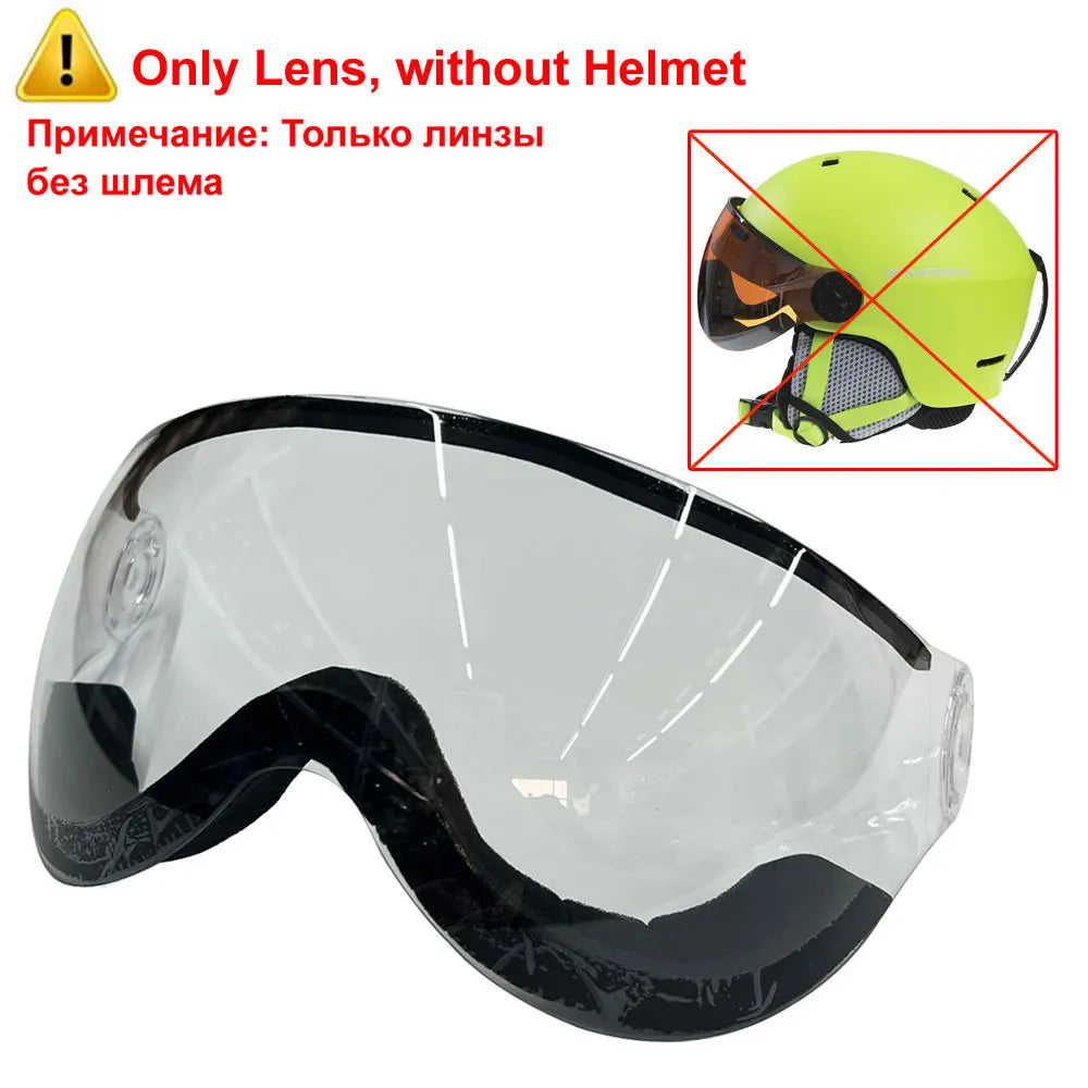 MOON Skiing Helmet Integrally-Molded PC+EPS Goggles Ski Helmet Outdoor for Adults Kids Sport Ski Snowboard Skateboard Helmets