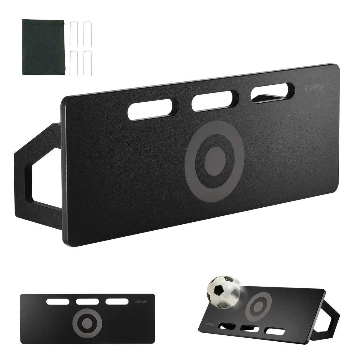 SucceBuy Soccer Rebounder Board Portable Soccer Wall with 2 Angles Rebound Foldable HDPE Kickback Rebound Board for Adults