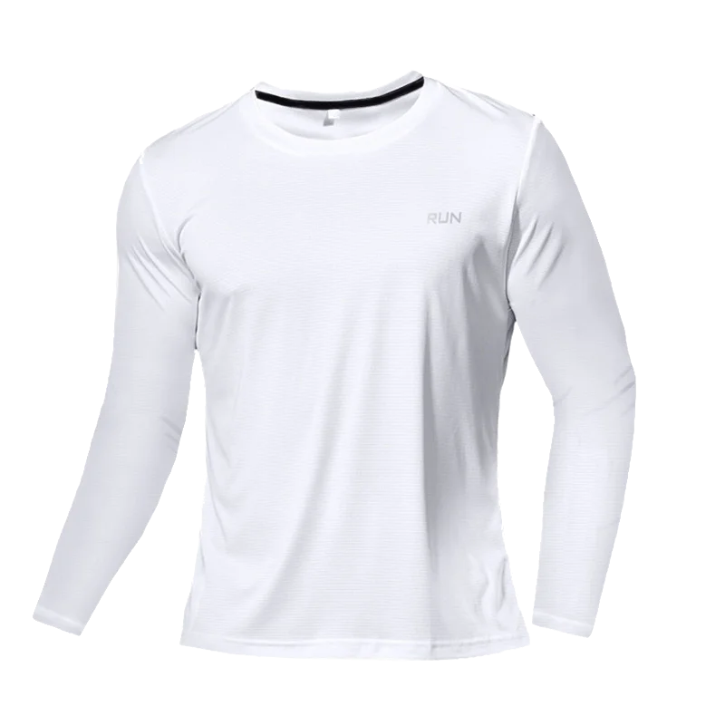 Men's Long Sleeve Quick Dry Sports T-Shirt UPF 50+ UV Protection Breathable Running Fishing Outdoor Workout Tee