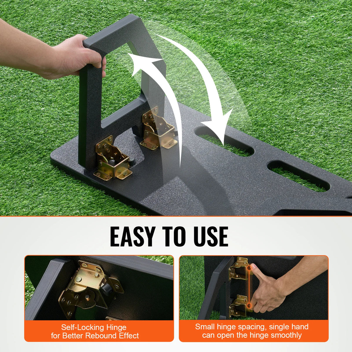 SucceBuy Soccer Rebounder Board Portable Soccer Wall with 2 Angles Rebound Foldable HDPE Kickback Rebound Board for Adults