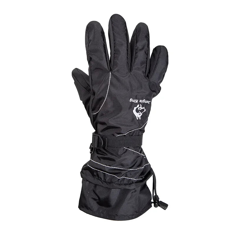 JUNGLE KING Outdoor Double-layer Thick Waterproof Gloves for Hiking Skiing Cycling Anti Slip Warm and Plush Thick Winter Gloves