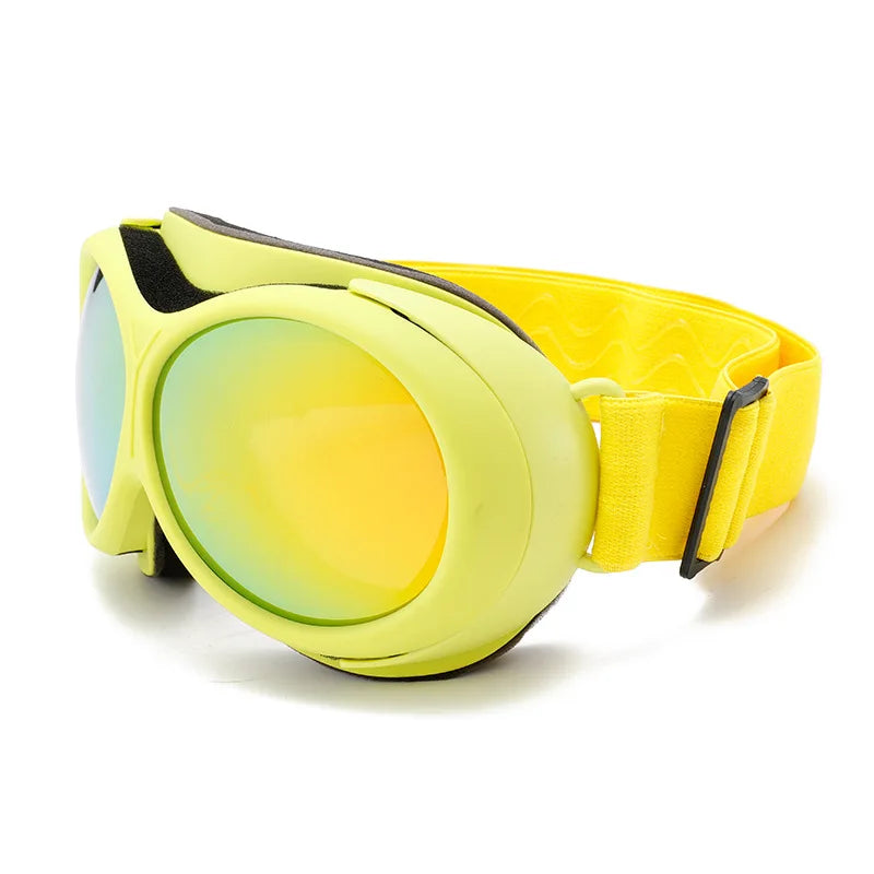 New adult double-layer anti-fog colorful round frame ski goggles outdoor sports snow wind and eye protection mountaineering snow