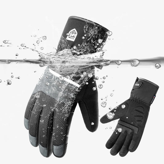 Autumn Winter Outdoor Sports Cycling Durable Velvet Warm Touch Screen Waterproof Windproof Anti-slip Cold Waterproof Ski Gloves