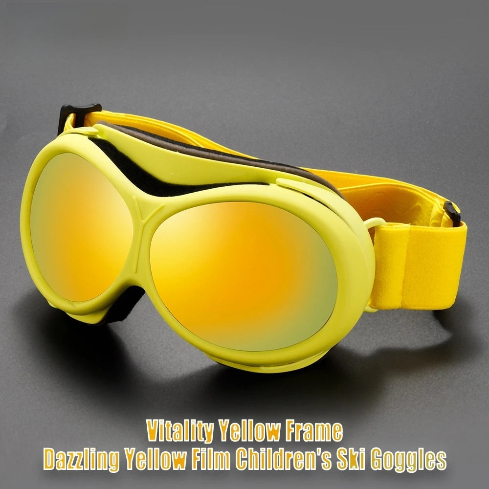 New adult double-layer anti-fog colorful round frame ski goggles outdoor sports snow wind and eye protection mountaineering snow