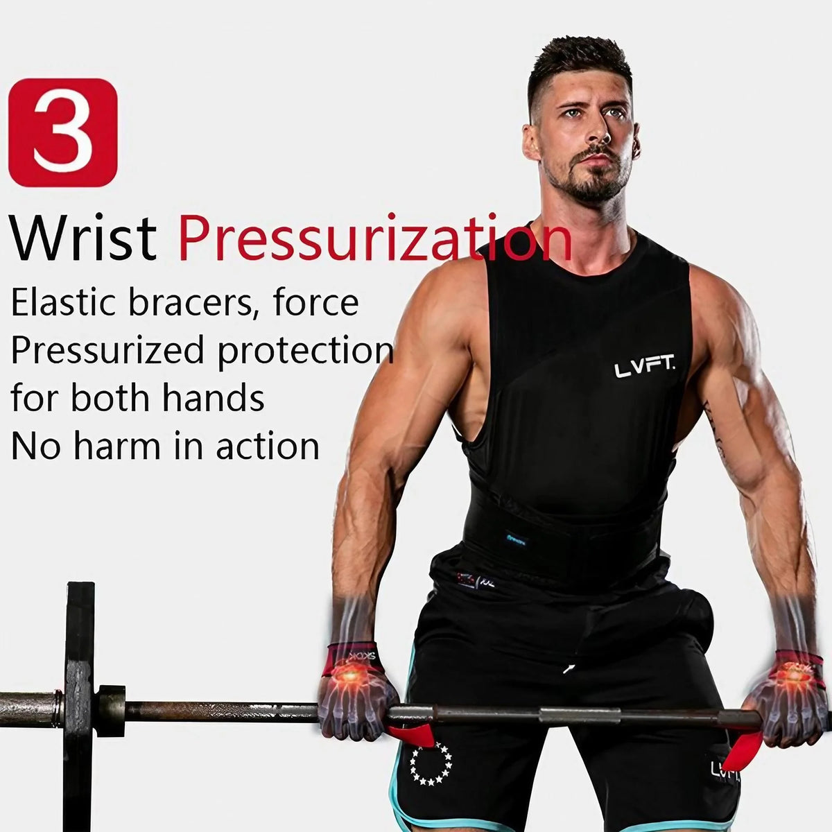 Heavy Duty Cotton Wrist Lifting Straps for Deadlift and Weightlifting Gym Fitness Neoprene Padded Cushioned Anti Slip Pull Grips Band Wrist Wraps Support for Powerlifting Bodybuilding Strength Training Workouts Men Women