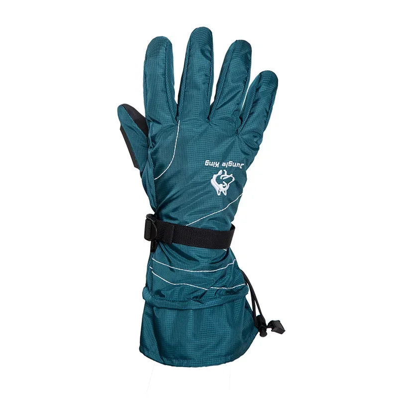 JUNGLE KING Outdoor Double-layer Thick Waterproof Gloves for Hiking Skiing Cycling Anti Slip Warm and Plush Thick Winter Gloves